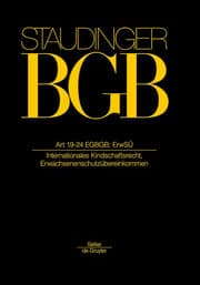Cover von Artikel 19-24 EGBGB; ErwSÜ