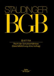 Cover von §§ 677-704