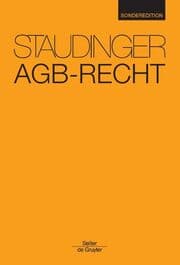 Cover von Staudinger Sonderedition AGB-Recht