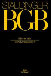 Cover von Staudinger BGB: §§ 613a-619a