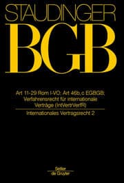 Cover von Art 11-29 Rom I-VO; Art 46 b, c EGBGB