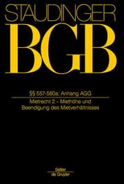 Cover von §§ 557-580a; Anh: AGG