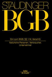 Cover von Einleitung zum BGB; §§ 1-14; VerschG