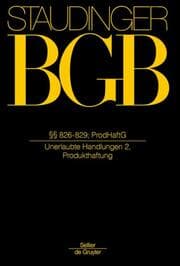 Cover von §§ 826-829; ProdHaftG