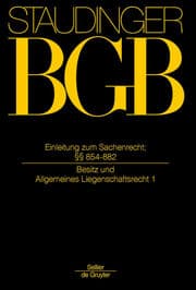 Cover von Einleitung zum Sachenrecht; §§ 854-882