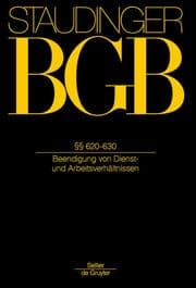 Cover von Vorbem §§ 620-630