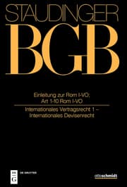 Cover von Einleitung zur Rom I-VO; Art 1-10 Rom I-VO