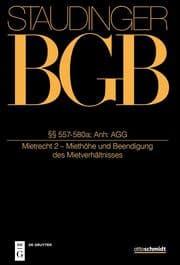 Cover von §§ 557-580a; Anh: AGG