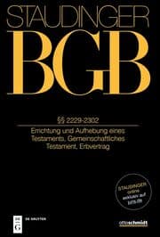Cover von §§ 2229-2302