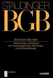 Cover von §§ 652-655; 656a-656d