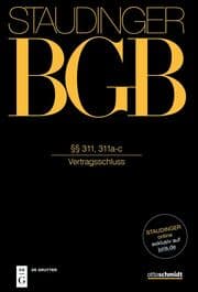 Cover von Staudinger BGB §§ 311,311a-c
