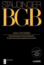 Cover von Artikel 19-24 EGBGB