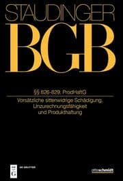 Cover von §§ 826-829; ProdHaftG