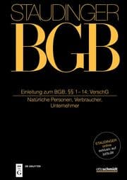 Cover von BGB Einleitung zum BGB; §§ 1-14; VerschG