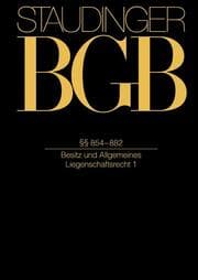 Cover von Staudinger BGB §§ 854-882
