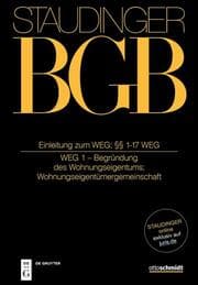 Cover von Einleitung zum WEG; §§ 1-17 WEG