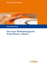 Cover von Das neue Mediationsgesetz bei Streitigkeiten im Bau