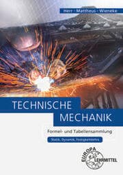Cover von Technische Mechanik Formel- und Tabellensammlung