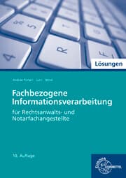 Cover von Fachbezogene Informationsverarbeitung
