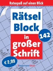 Cover von Rätselblock in großer Schrift 142