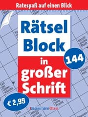 Cover von Rätselblock in großer Schrift 144