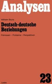 Cover von Deutsch-deutsche Beziehungen