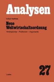 Cover von Neue Weltwirtschaftsordnung