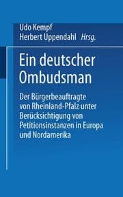 Cover von Ein deutscher Ombudsman