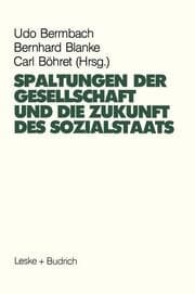 Cover von Spaltungen der Gesellschaft und die Zukunft des Sozialstaates