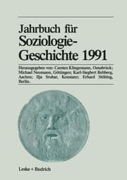 Cover von Jahrbuch für Soziologiegeschichte 1991