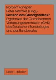Cover von Revision des Grundgesetzes?