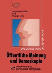 Cover von Öffentliche Meinung und Demoskopie