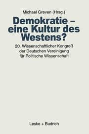 Cover von Demokratie eine Kultur des Westens?