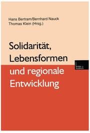 Cover von Solidarität, Lebensformen und regionale Entwicklung
