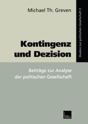 Cover von Kontingenz und Dezision