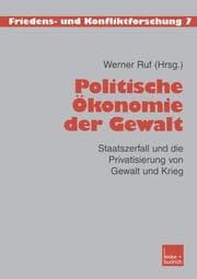 Cover von Zur politischen Ökonomie der Gewalt