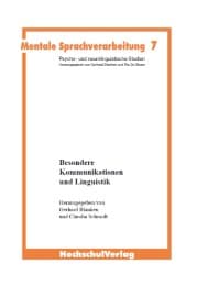 Cover von Besondere Kommunikation und Linguistik