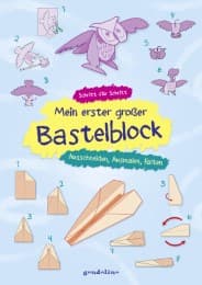 Cover von Mein erster großer Bastelblock. Ab 4 Jahre. Ausschneiden, Ausmalen, Falten. Schritt für Schritt. Mit Vorlagen für Papierflieger.