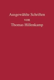 Cover von Ausgewählte Schriften von Thomas Hillenkamp