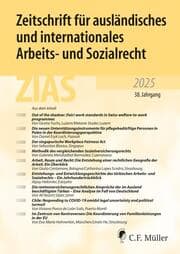 Cover von Zeitschrift für ausländisches und internationales Arbeits- und Sozialrecht