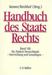 Cover von Handbuch des Staatsrechts der Bundesrepublik Deutschland VIII