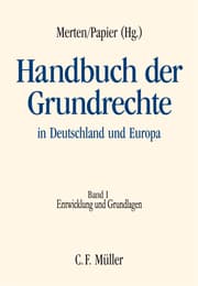 Cover von Handbuch der Grundrechte in Deutschland und Europa I