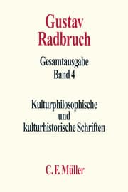 Cover von Gustav Radbruch Gesamtausgabe 4