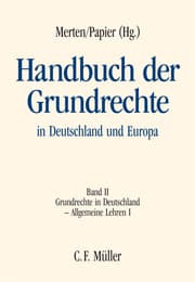 Cover von Handbuch der Grundrechte in Deutschland und Europa II