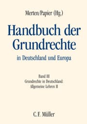 Cover von Handbuch der Grundrechte in Deutschland und Europa III