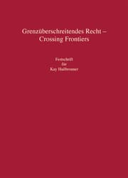 Cover von Grenzüberschreitendes Recht - Crossing Frontiers
