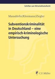 Cover von Subventionskriminalität in Deutschland