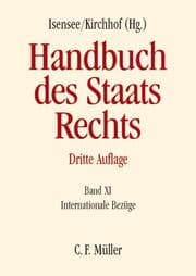 Cover von Handbuch des Staatsrechts der Bundesrepublik Deutschland XI
