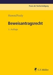 Cover von Beweisantragsrecht
