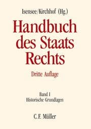 Cover von Handbuch des Staatsrechts der Bundesrepublik Deutschland I